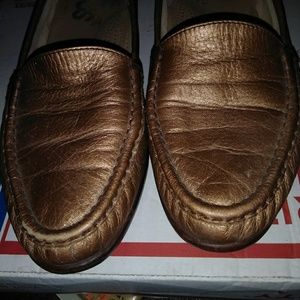 Gold Leather loafers size 10 "2/$12 sale !!"